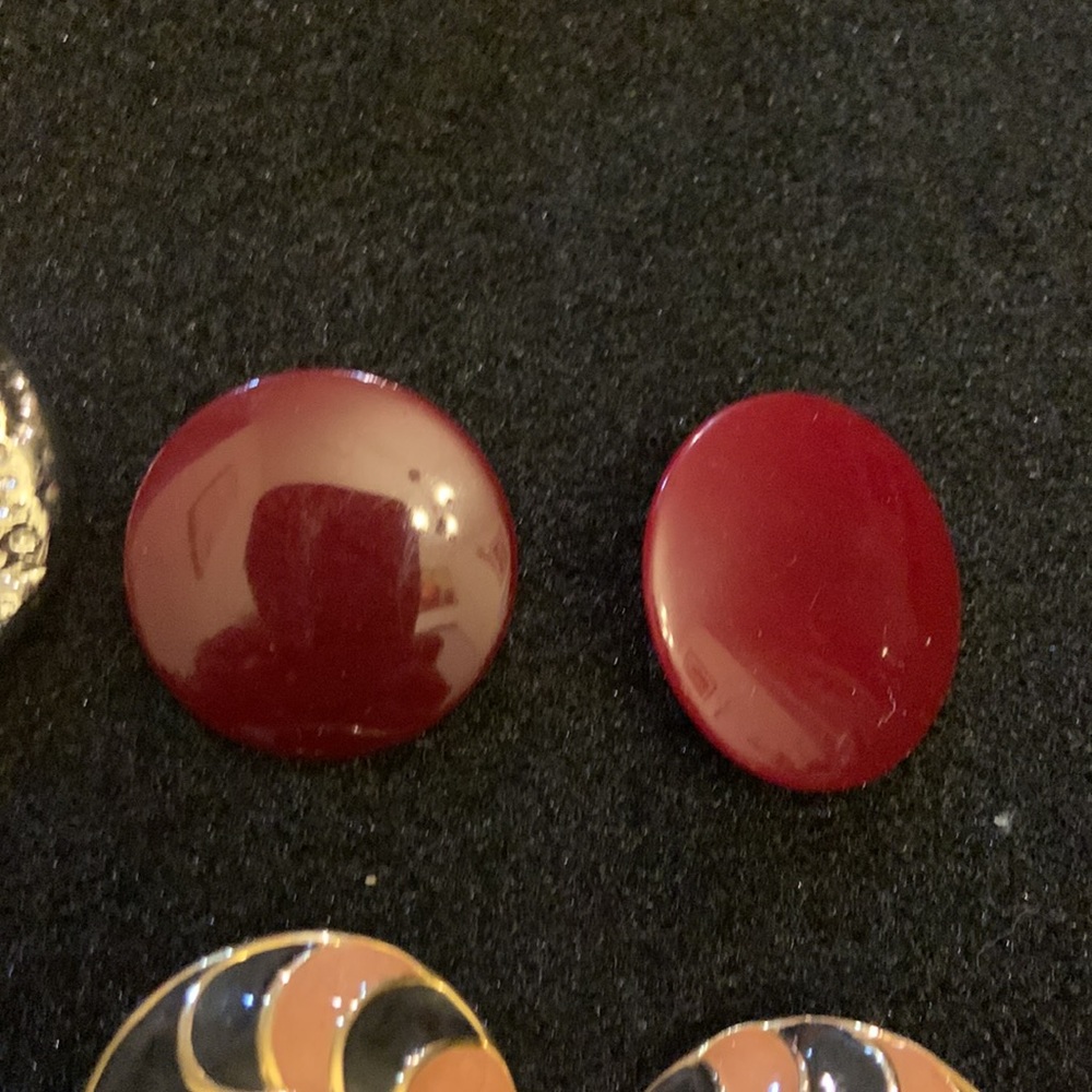 Vintage clip on earrings 7 pairs‎ metal, plastic, beads, shells. Fun 🤩 - Picture 3 of 9